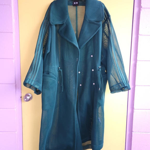 Adidas Ivy Park Green Mesh Trench. Small. Perf Condition. VERY Open to offers - Picture 1 of 5